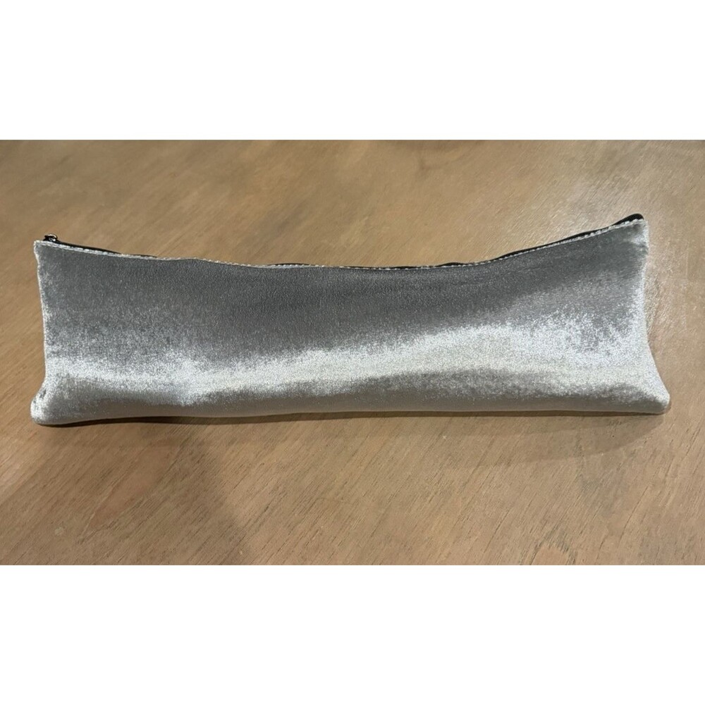 Mahjong Tile Bag Silver Velvet Bag 18" x 6” Mah Jongg Stackable Nest